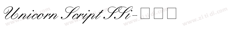 Unicorn Script SSi字体转换
